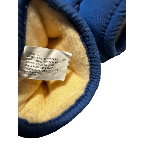 Thinsulate Man’s Gloves Large Blue with Soft Inside - Picture 7 of 7